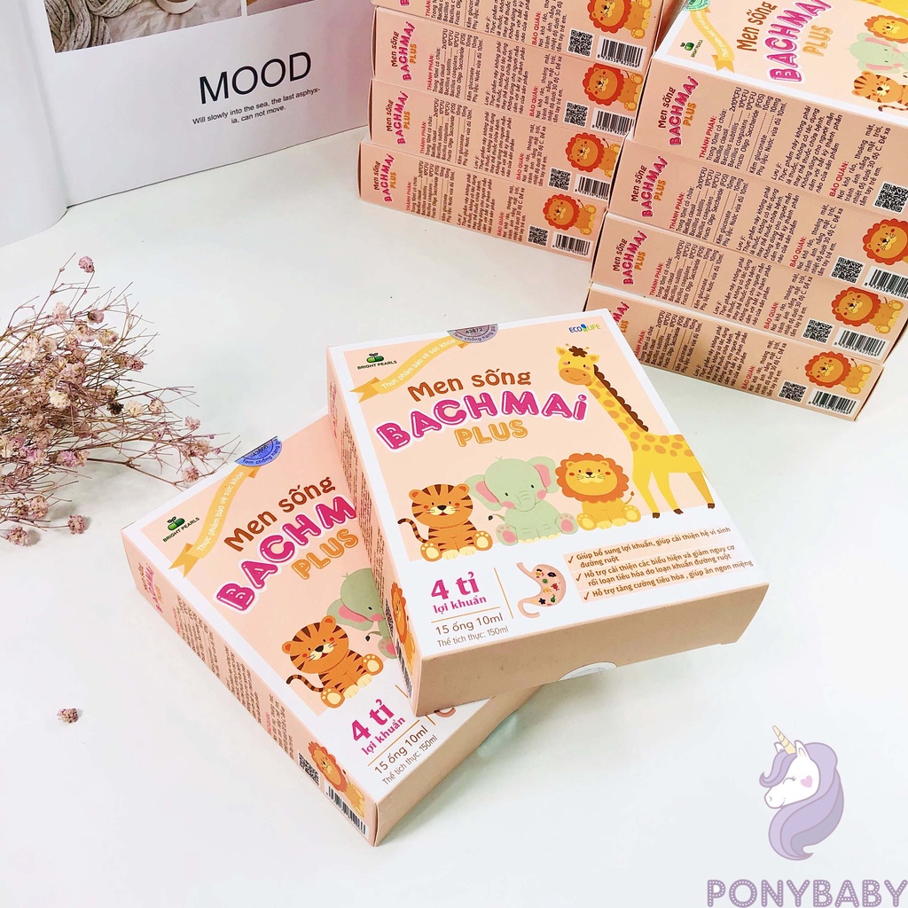 Men sống Bạch Mai Plus chứa chất xơ, cải thiện táo bón, rối loạn tiêu hóa, biếng ăn cho trẻ - Ponybaby Store