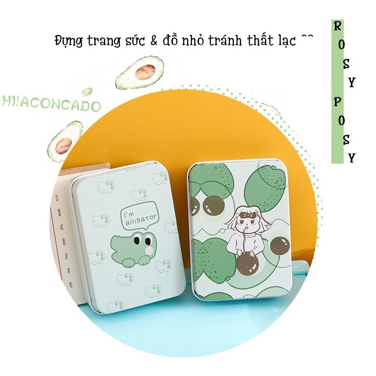 Hộp Thiếc Mini Đựng Đồ Trang Sức, Kẹp Tóc Nhỏ Đa Năng Hình Cô Gái Miyu Nhật Bản Siêu Cute - RosyPosy