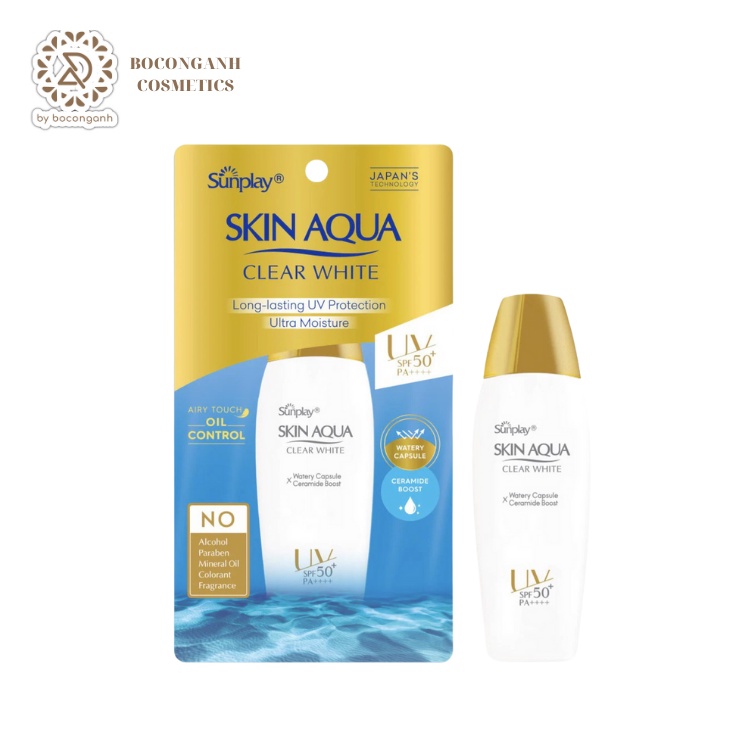 SỮA CHỐNG NẮNG DƯỠNG DA SUNPLAY SKIN AQUA CLEAR WHITE SPF50+ NHẬT BẢN 55G