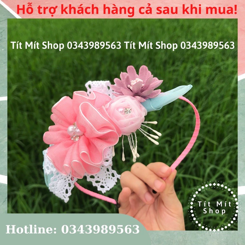 Bờm tóc cho bé gái handmade phong cách hàn quốc