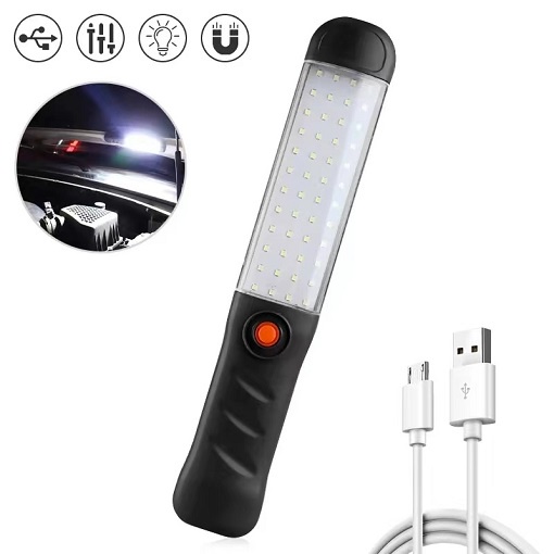 Đèn Pin LED Cầm Tay Tích Hợp Nhiều Công Dụng Móc Treo Xoay 360° Đế Nam Châm Cổng Sạc USB Chiếu Sáng Suốt 5 Giờ