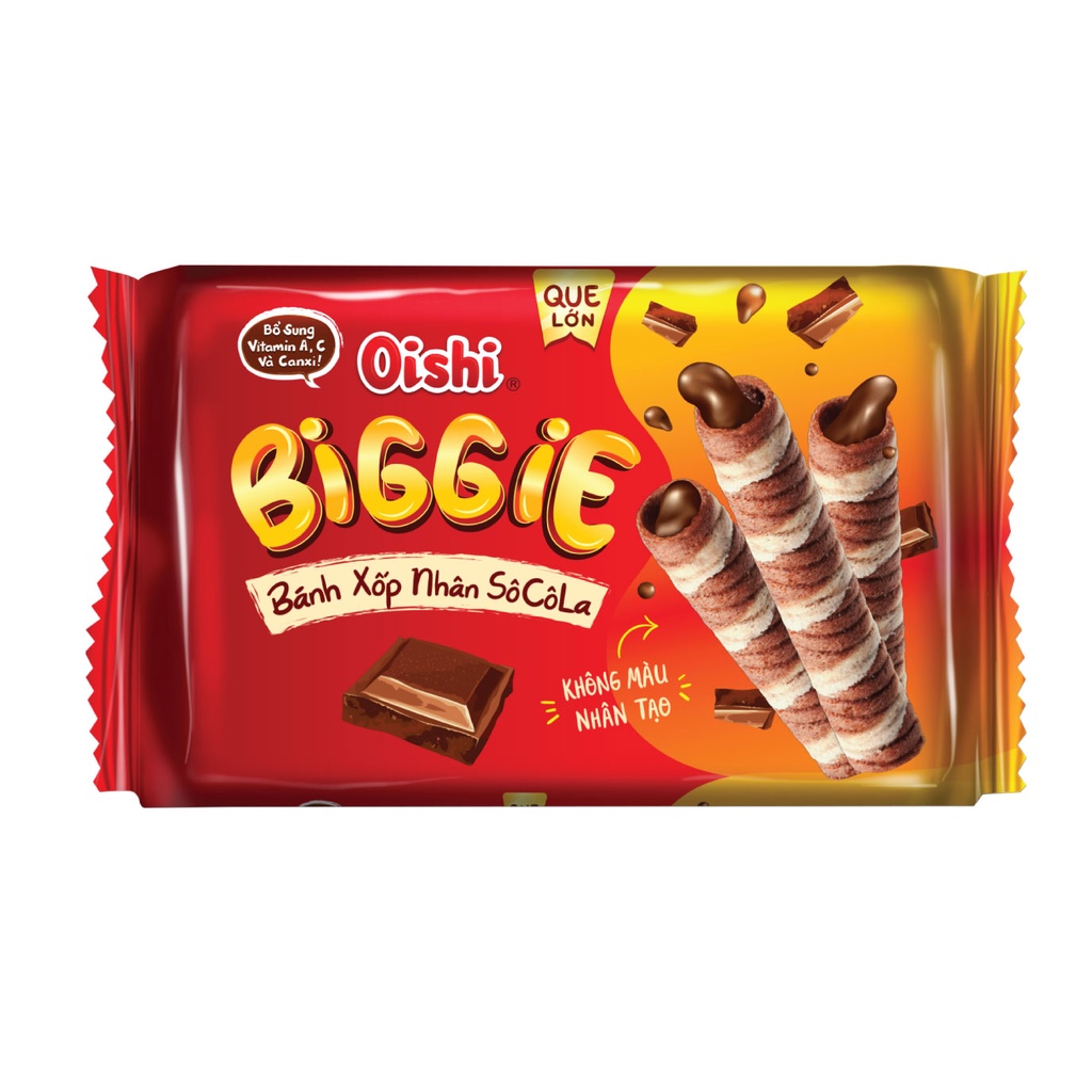 Combo 20 gói Oishi Bánh Xốp Vị Chocolate -