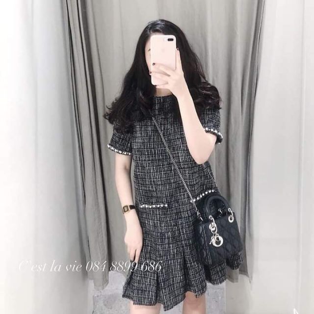 VÁY DẠ SUÔNG ĐUÔI CÁ VIỀN NGỌC
