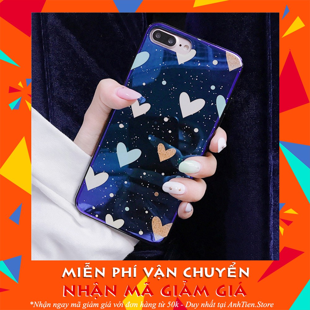 Ốp lưng trái tim dẻo bóng iphone 6 6plus 7 7plus 8 8plus