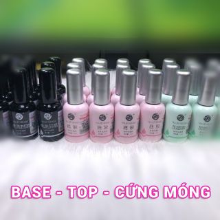 Bộ  liên kết sơn gel hoa hồng BASE - TOP BÓNG - TOP LỲ - CỨNG MÓNG