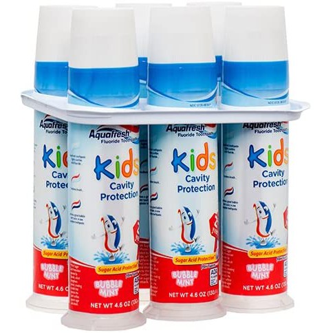 Kem đánh răng Aquafresh Kids Cavity Protection Bubble Mint 130,4g