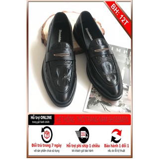 Giày Lười Nam Da Bò Thời Trang Trẻ - Màu Đen