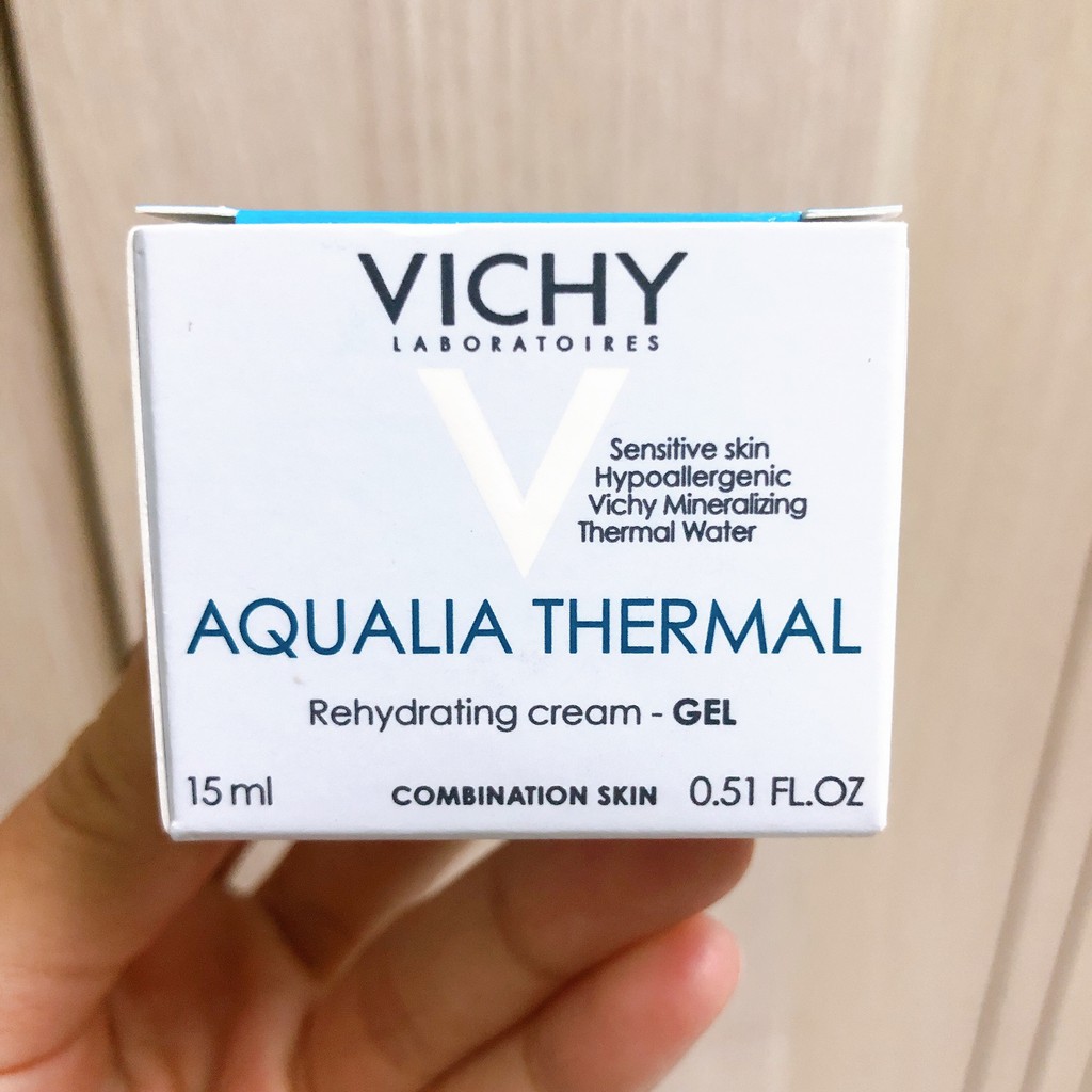Gel dưỡng ẩm kích hoạt và giữ nước cho da thường và da khô Vichy Aqualia Thermal Rehydrating Light Cream 15ml