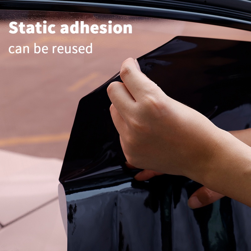 2 Miếng Dán Cửa Kính Bằng PVC Màu Đen Chống Nắng Chống Tia UV Chống Nước Chịu Nhiệt Cao