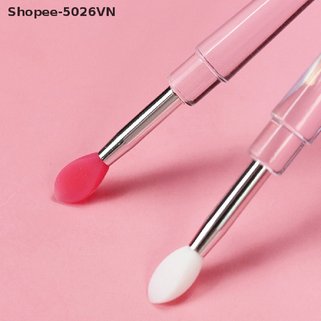 1 Cọ Tô Son Bóng Bằng Silicone Kèm Nắp Chống Bụi
