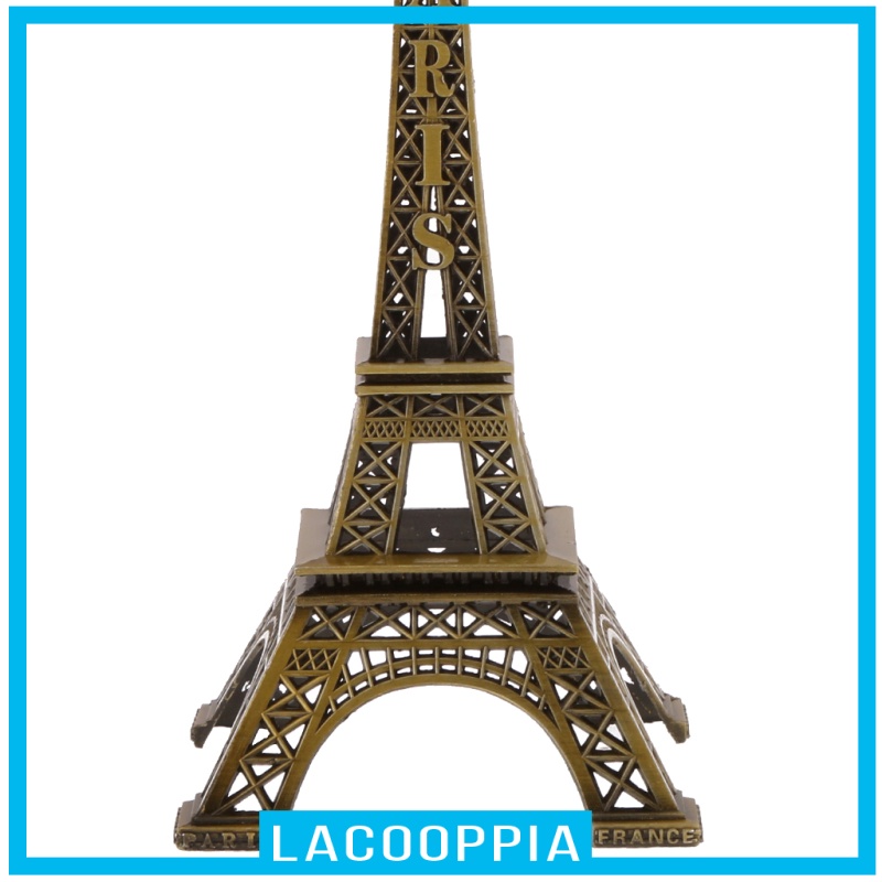[LACOOPPIA]Retro Alloy Bronze Tone Paris Eiffel Tower Figurine Statue Model Decor