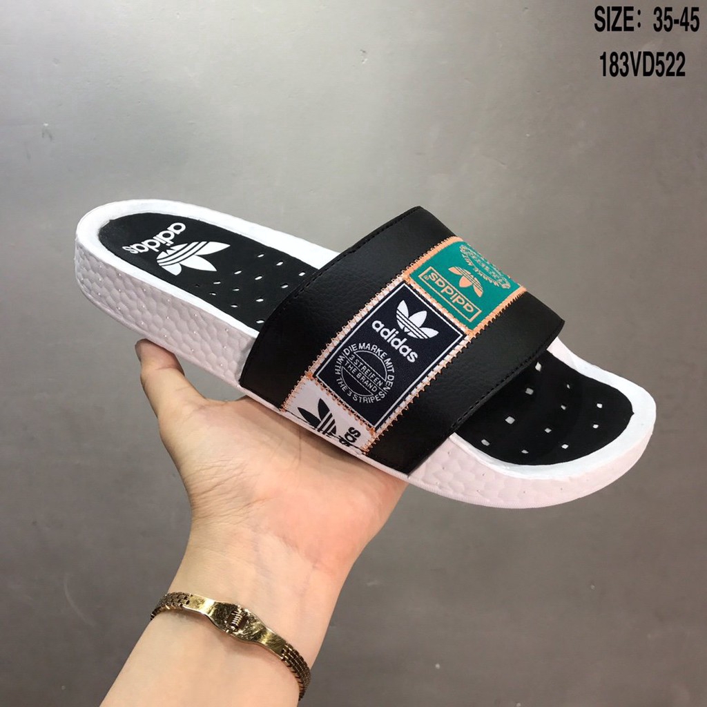 Dép Adidas Adilette Boost Màu Đen Phong Cách Thể Thao Mùa Hè FX7478