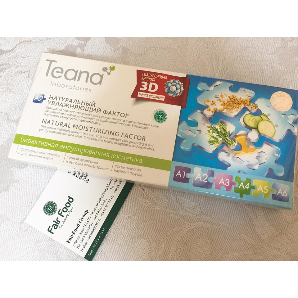 Cấp ẩm căng bóng da SERUM TEANA A2 dưỡng ẩm tự nhiên với tảo biển Nhật Bản và axit 3D-hyaluronic dưỡng ẩm,dịu da