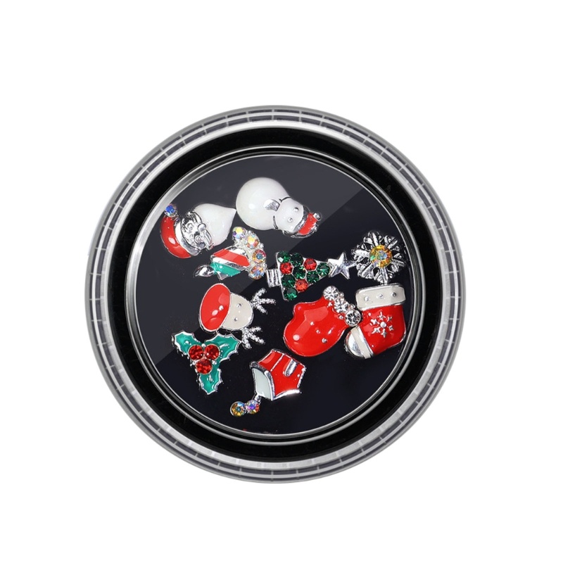 Hạt Đá 3D Hình Bông Tuyết Tuần Lộc Giáng Sinh Trang Trí Móng Nghệ Thuật