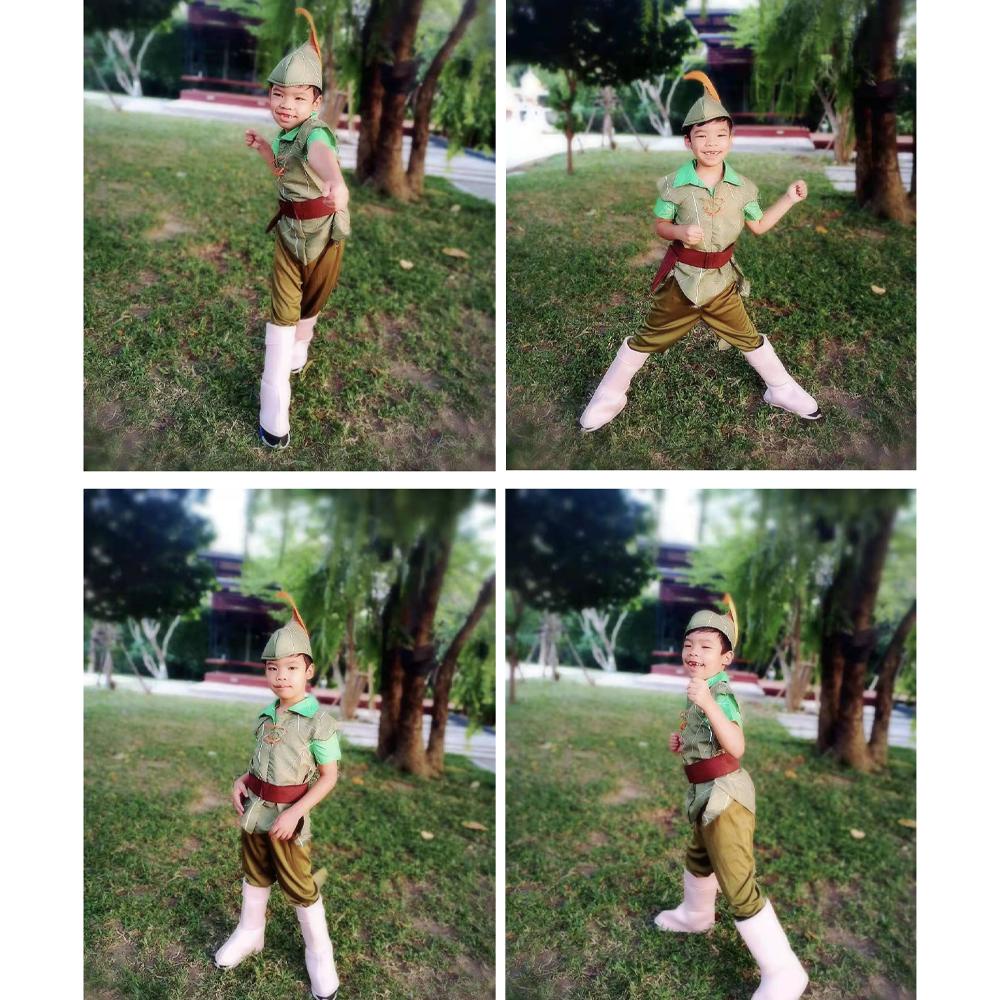Disney Bộ Đồ Hóa Trang Nàng Tiên peter pan Màu Xanh Lá Cây Dành Cho Bé Trai