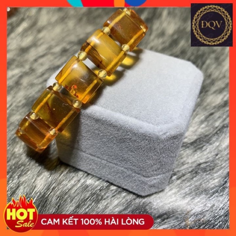 Vòng bản khúc hổ phách(Amber) Nga thiên nhiên size 10-17li - ĐQV
