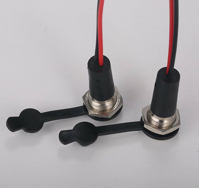 Achun.vn - 01 ĐẦU JACK SẠC NỮ DC-5.5*2.1mm DÒNG SẠC ĐẾN 10A CHỐNG NƯỚC IP67
