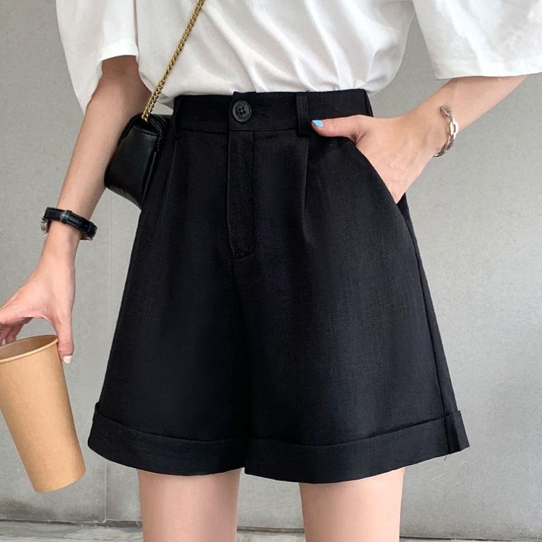 Quần đùi short đũi xếp ly cạp cao MaiRin Fashion quần sooc form rộng 066