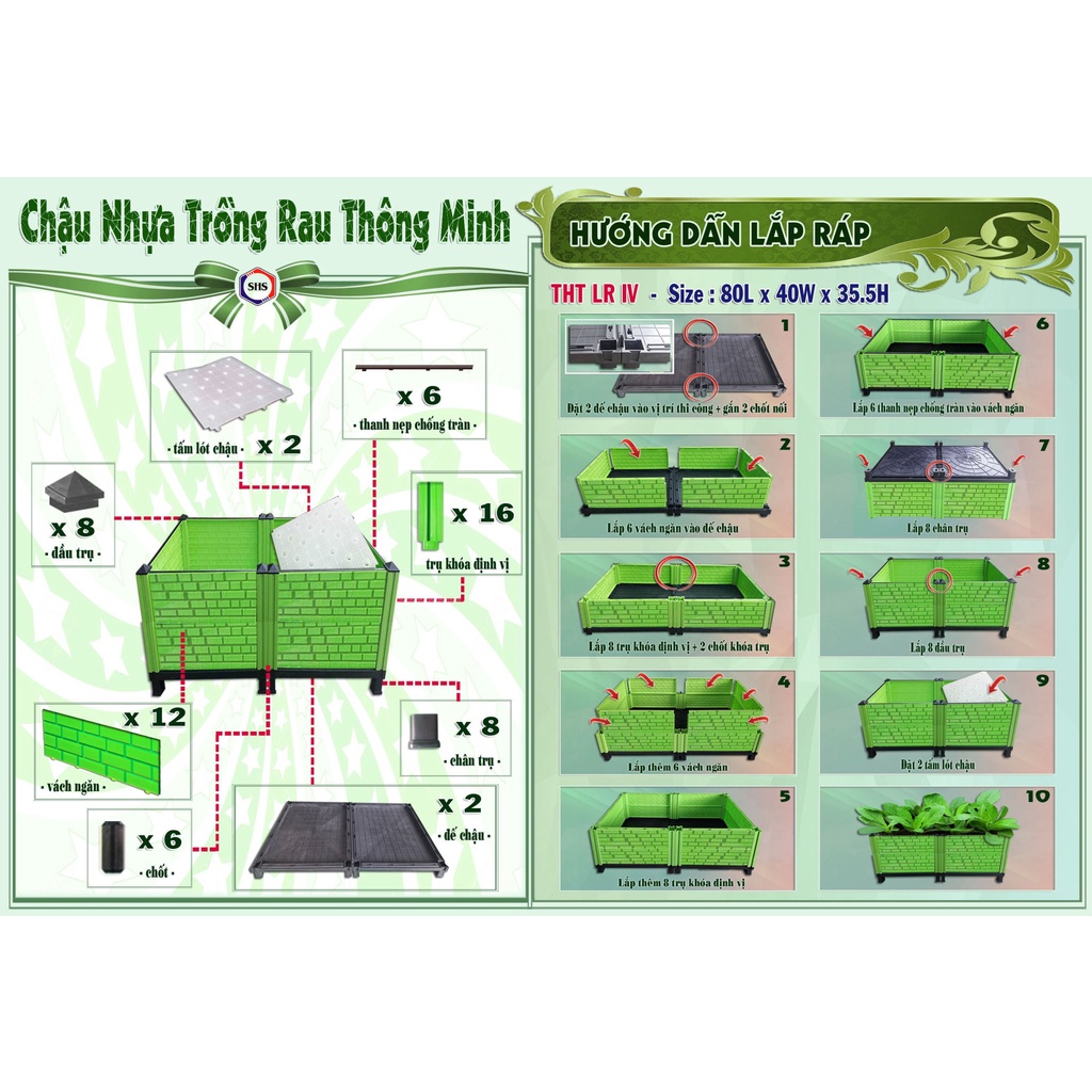 CHẬU LẮP GHÉP, CHẬU LẮP RÁP THÔNG MINH, CHẬU NHỰA THÔNG MINH