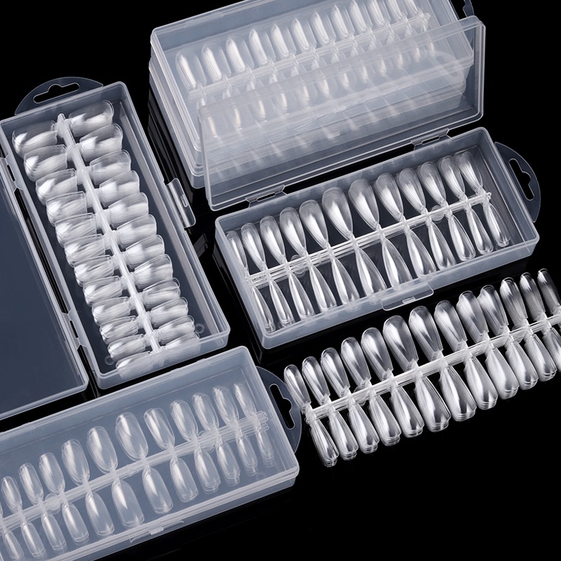 Set 240 móng tay giả UR SUGAR trong suốt che phủ toàn diện tiện dụng