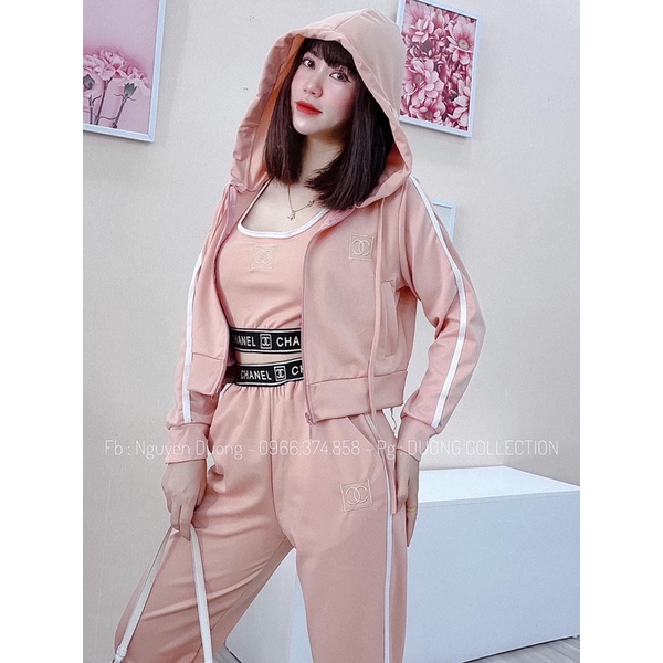 Set bộ thể thao 3 món chun eo cá tính