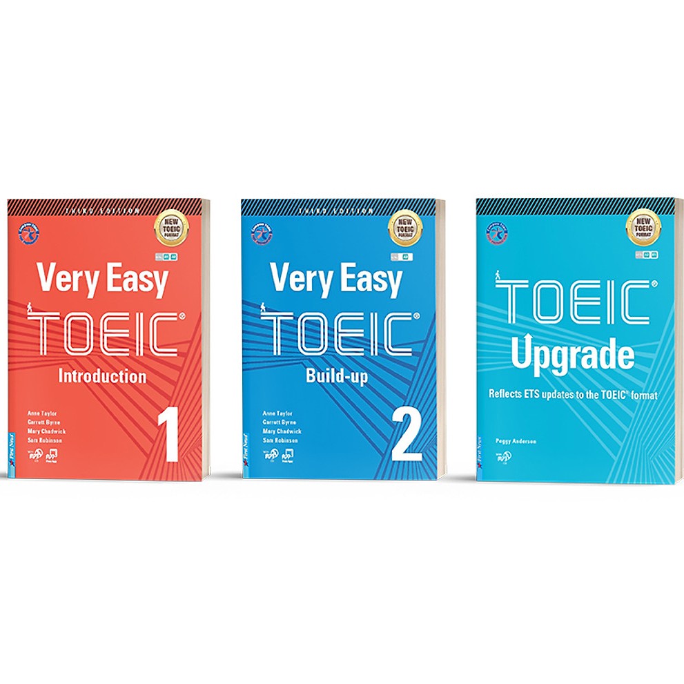 Bộ sách Luyện thi NEW TOEIC. Trình độ Sơ - Trung cấp (Very Easy TOEIC 1 + Very Easy TOEIC 2 + TOEIC Upgrade)