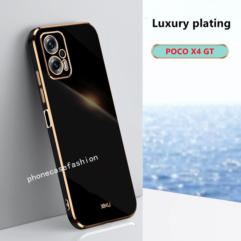 Ốp Điện Thoại Mềm Chống Sốc Mạ Bóng Sang Trọng Bảo Vệ Ống Kính Máy Ảnh Cho Xiaomi POCO X4 Gt 5G X4GT