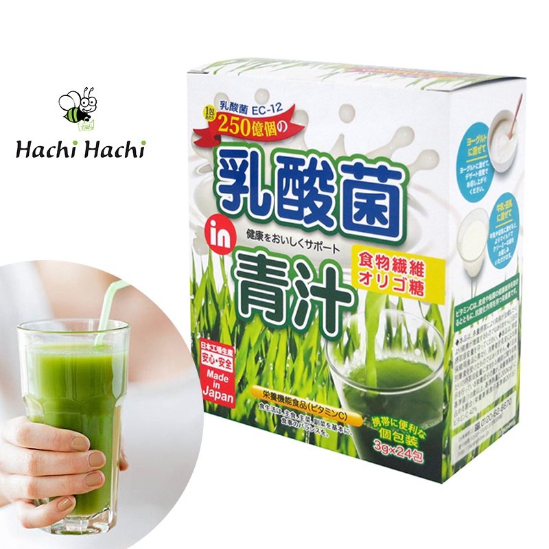 BỘT MẦM LÚA MẠCH AOJIRU LỢI KHUẨN ACID LACTIC KHỐI LƯỢNG TỊNH: 72G (3G X 24 GÓI) - Hachi Hachi Japan Shop