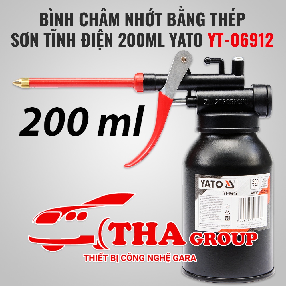 Đồ Nghề Yato BalBình châm nhớt bằng thép sơn tĩnh điện 200ml Yato YT-06912