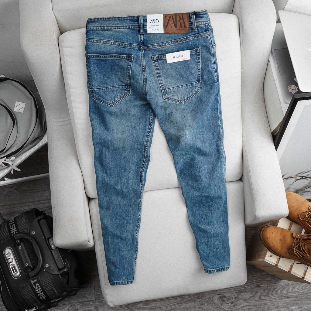Quần Jean dài nam ZR Code 433 (Form Slimfit,chất vải co dãn,ống quần 15-18cm,hàng VNXK) | BigBuy360 - bigbuy360.vn