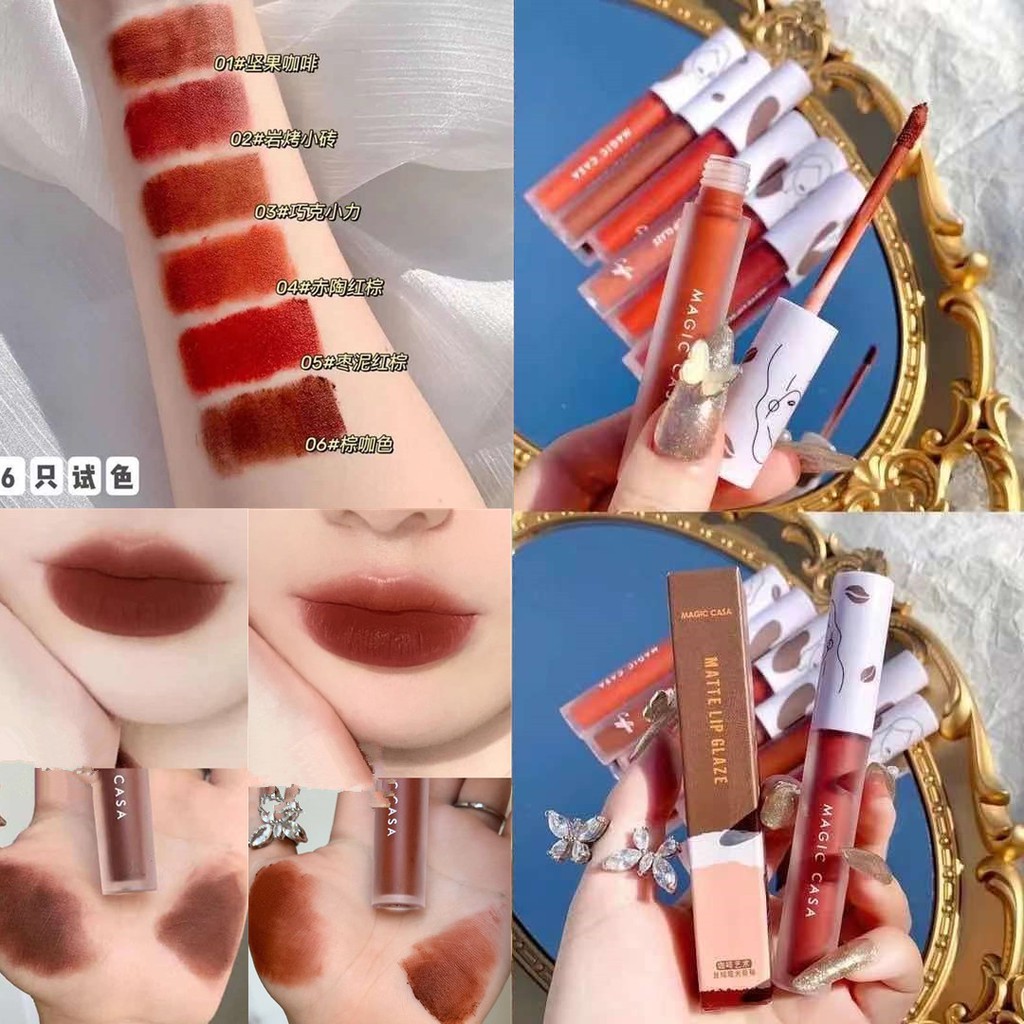 [Hàng mới về] Son kem nhung lì MAGIC CASA mịn mượt chống thấm nước lâu phai màu dành cho nữ | BigBuy360 - bigbuy360.vn
