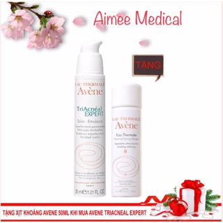 💯💯avène kem hỗ trợ giảm mụn trứng cá triacneal expert emulsion 30ml tặng avène xịt khoáng 50ml💯💯
