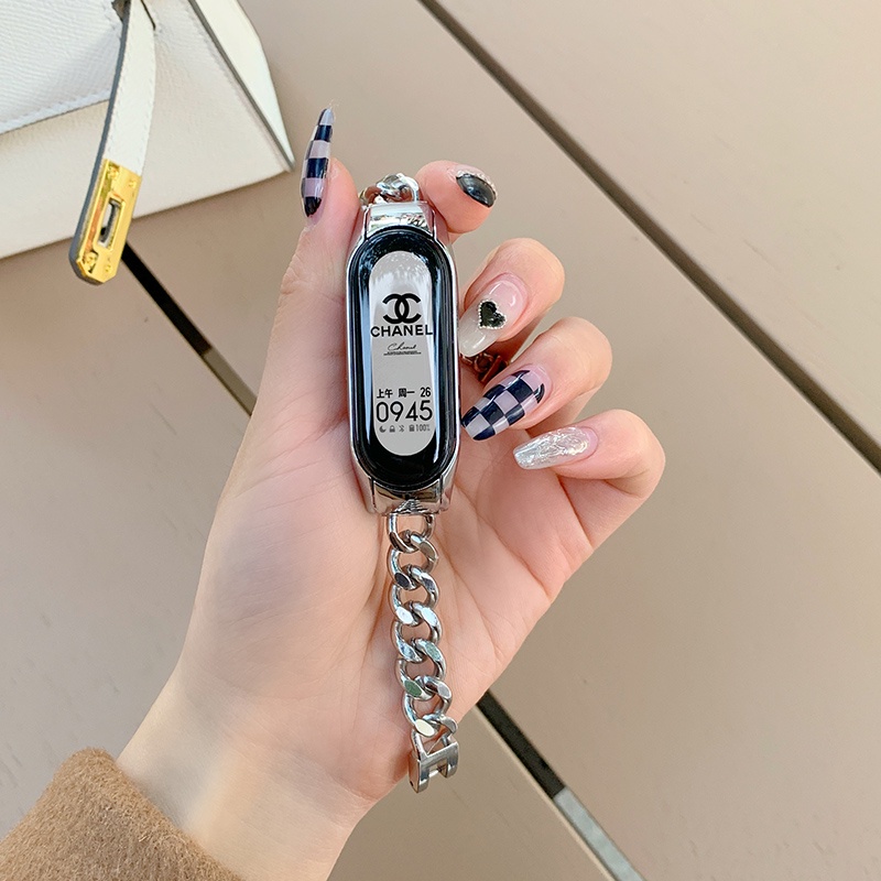 Dây Đeo Đồng Hồ Kim Loại Điều Chỉnh Được Cho Xiaomi Mi band 7 miband 7