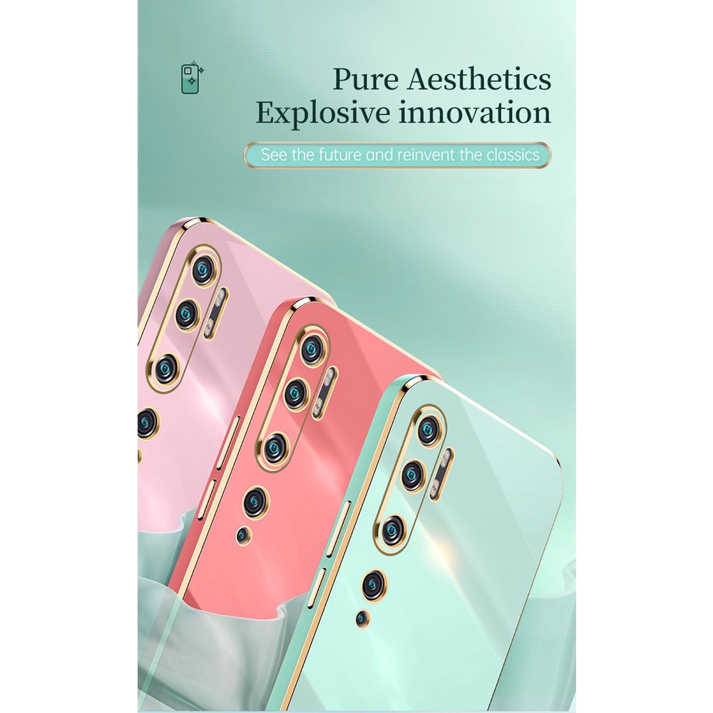 Ốp Điện Thoại TPU Silicone Mềm Mạ Vàng 6D Sang Trọng Cho Xiaomi Mi Note 10 Pro / Note10 Xiaomi Mi CC9 Pro