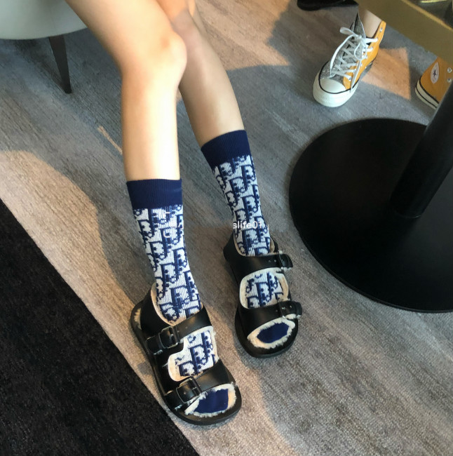 Vớ Cotton Cổ Cao Thời Trang Theo Phong Cách Retro