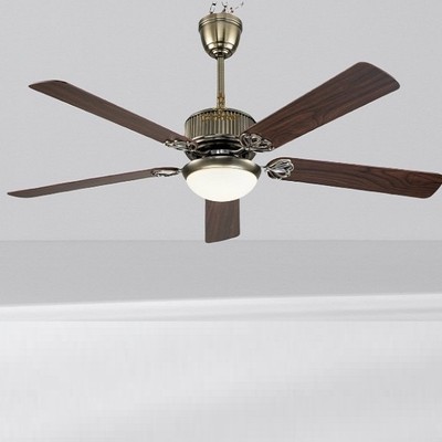 Quạt treo trần nhà SuperVilighting QT-210 cánh gỗ có đèn phòng khách gian ngủ phong cách cổ điển