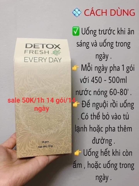 Trà Hoa Detox Giảm cân Thanh lọc cơ thể