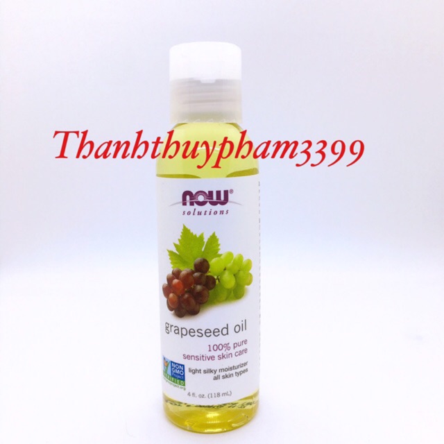 (Date: 10/2021) Tinh Dầu Hạt Nho Now Grapeseed Oil