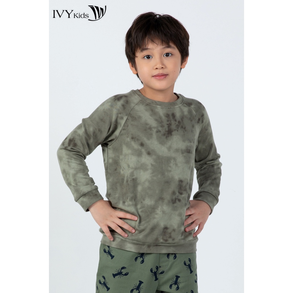 Áo thun tay dài bé trai IVY moda MS 58K1382