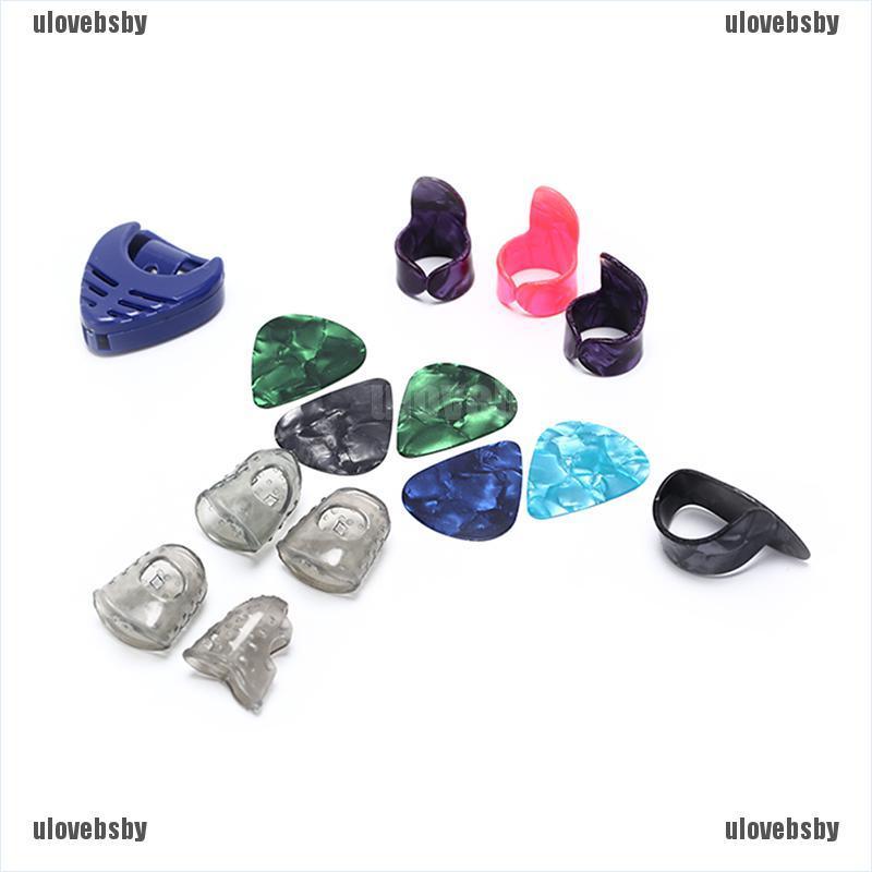 【ulovebsby】Guitar Accessories Silicone Fingertip Protectors Guitar Finger Pick