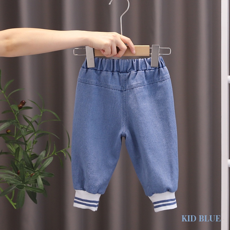 Quần Jean Dài Dáng Ôm Kiểu Hàn Quốc Thời Trang Mùa Thu Cho Bé Trai