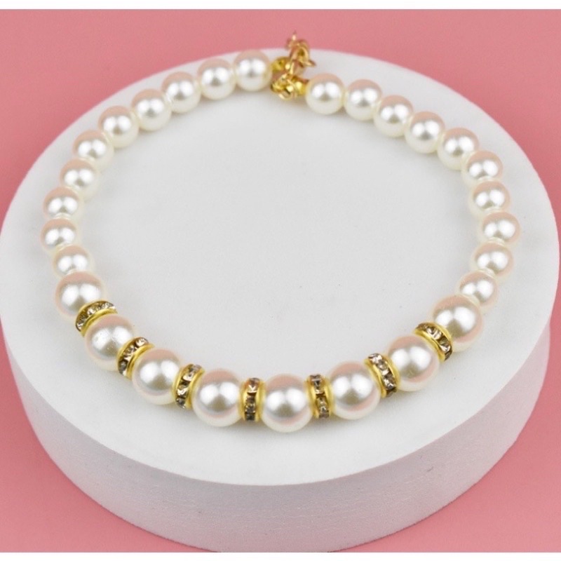 Vòng cổ ngọc trai sang trọng cho thú cưng