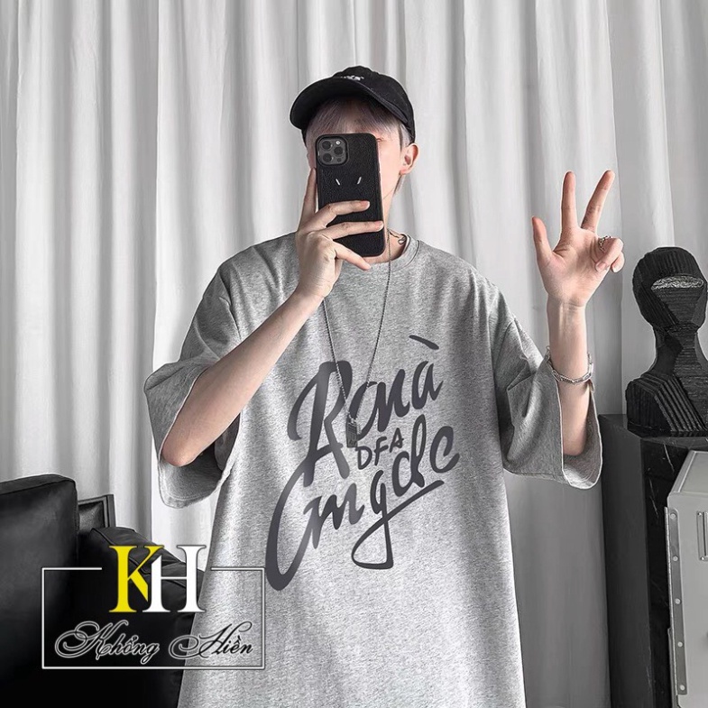 Áo freesize from rộng unisex nam nữ cổ tròn tay lỡ mềm mại cho da Rona