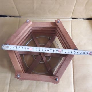 Chậu gỗ lục giác trồng lan size 22