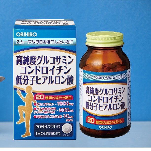 Glucosamine và Chondroitin Orihiro 270 viên - Giúp bổ xương khớp, giảm đau do thoái hóa