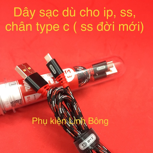 CÁP DÂY DÙ SẠC NHANH cho iphone , samsuNg, opp0, xiao-mi.. siêu bền
