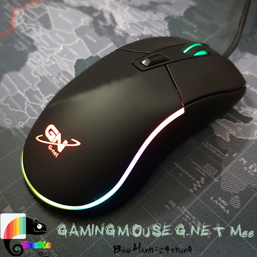 Chuột Gaming RGB G-Net M88, Mắt đọc Pixart 3325, 5000 DPI, Click Huano 30 triệu click