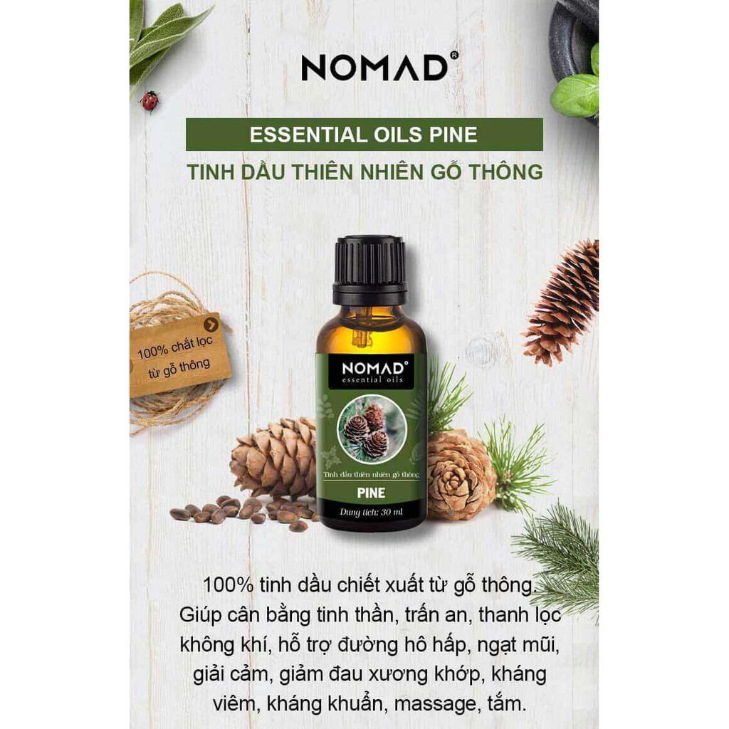 Tinh Dầu Thiên Nhiên Hương Gỗ Thông Nomad Essential Oils Pine