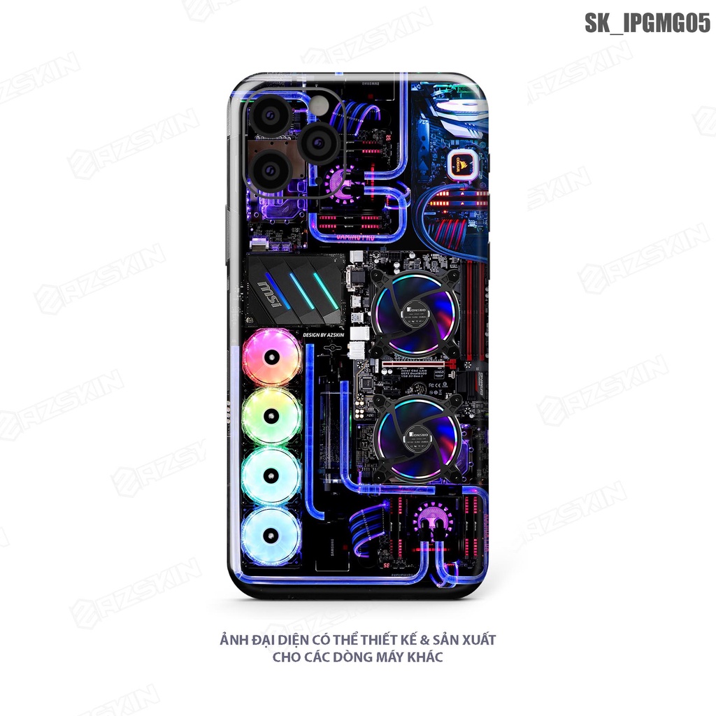 Miếng Dán Skin Hình Gaming Gear Cho IPhone 7/14 Pro Max |SK_IPGMG05| Chất Liệu Cao Cấp, Hình In sắc Nét, Cán Film 3M