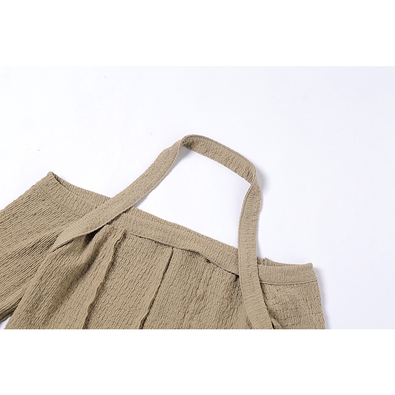 [Augustcloth] Áo tay dài khoét cổ áo phong cách Hàn Quốc